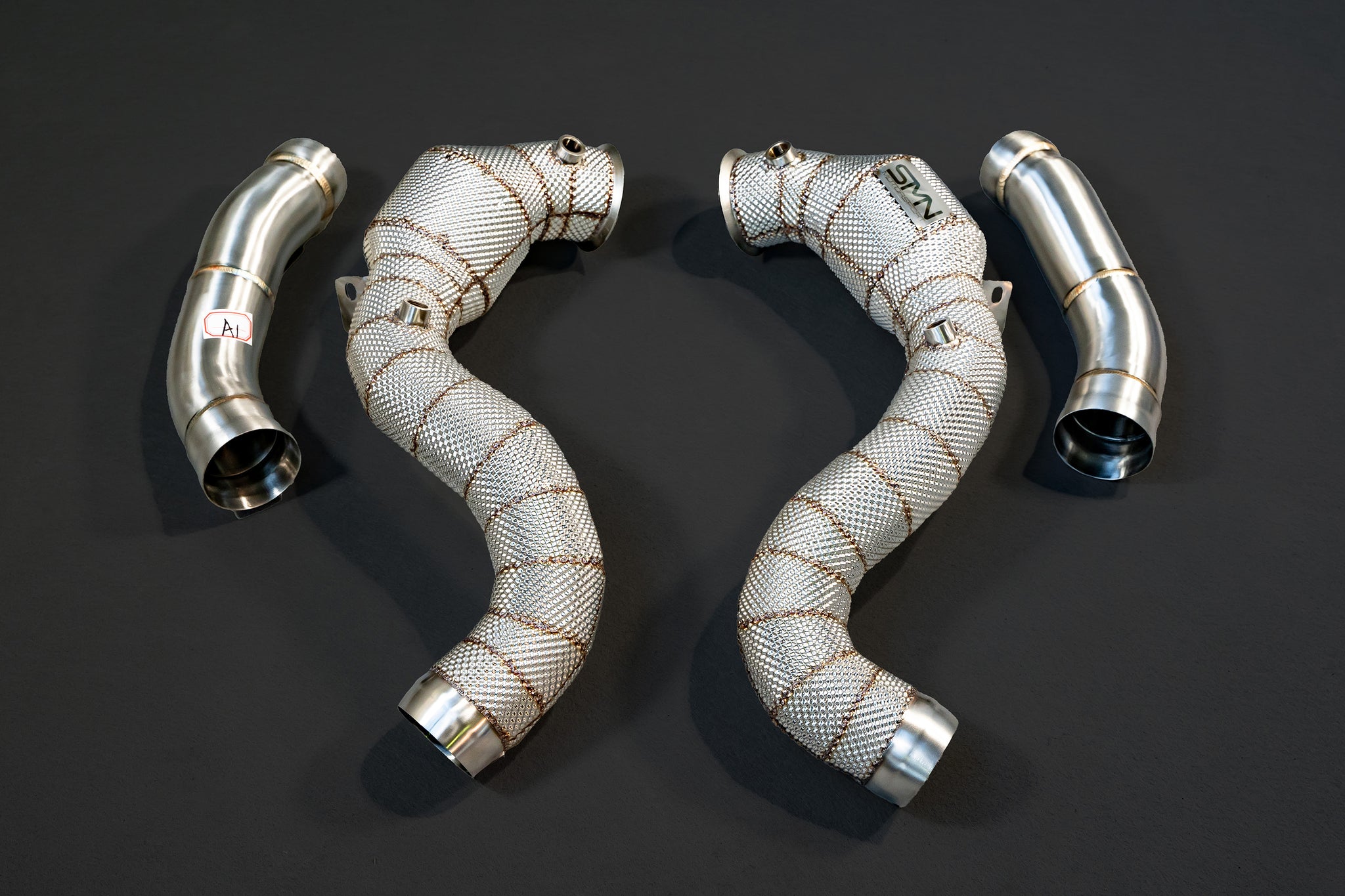 SMN Downpipes mit 200 Zellen Sport Katalysatoren für Mercedes AMG C63(s) M177 W205/C205/S205 & GLC63(s) X253/C253