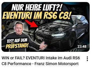 Eventuri Carbon Ansaugsystem für Audi C8 RS6/RS7 AB 2023 carbon matt